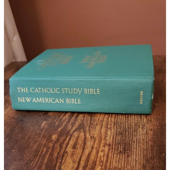 The Catholic Study Bible New American Bible 1990 Oxford Press Hardcover Vintage - Picture 5 of 13